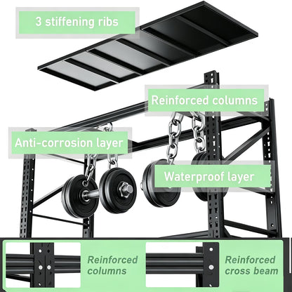 5 Sets Garage Storage Shelves,73"H*48"W*22.4"D Heavy Duty 4-Tier Metal Shelving Unit with Adjustable Shelves Industrial Garage Shelving for Garage Organization & Warehouse Storage
