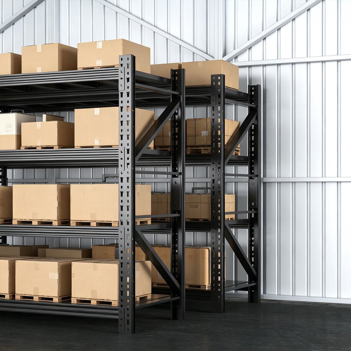 3 Sets Heavy Duty Garage Shelving,73"H 3000LBS Load Capacity Metal Garage Storage Shelves Adjustable Industrial Shelving Unit for Garage,Warsehouse,Workshop